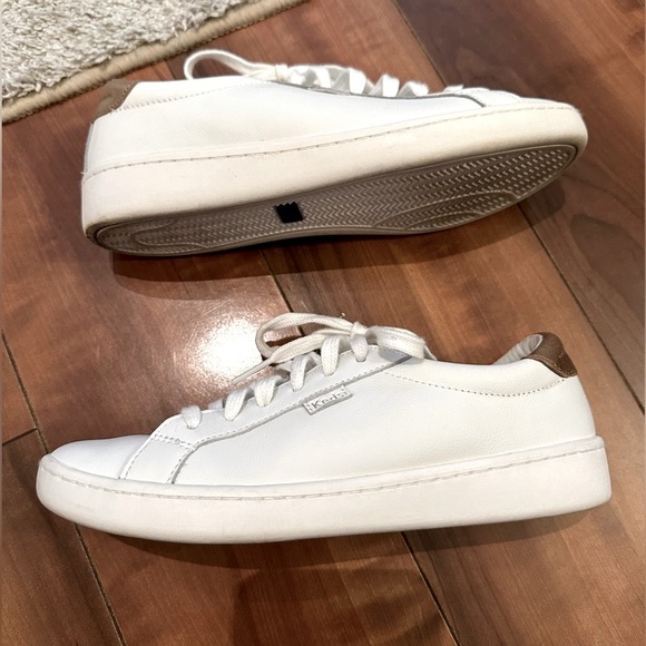 Keds - Women’s Ace Leather Sneaker - White/Metal Rose Gold - Size 5.5 - Picture 4 of 9